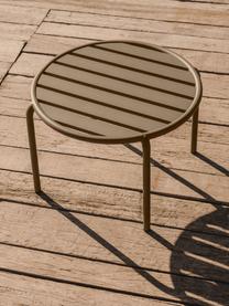 Kulatý zahradní konferenční stolek Joncols, Hliník s práškovým nástřikem, Olivově zelená, Ø 68 cm