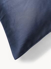 Housse de couette en satin de coton Comfort, Bleu foncé, larg. 200 x long. 200 cm