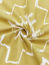 Pościel z bawełny Kamila, Żółty, 200 x 200 cm + 2 poduszki 80 x 80 cm
