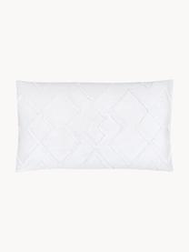 Funda de almohada texturizada de percal Faith, Blanco, An 50 x L 85 cm