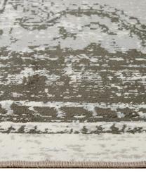 Tapis vintage gris beige Marvel, Gris foncé, gris clair, beige clair