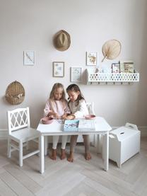 Table pour enfant Harlequin, Bois de bouleau, MDF, peinture sans COV, Bouleau blanc laqué, larg. 79 x haut. 47 cm