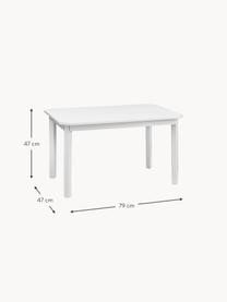 Mesa infantil de madera Harlequin, Madera de abedul, tablero de fibras de densidad media (MDF), pintado con pintura libre de COV, Madera de abedul pintado blanco, An 79 x Al 47 cm