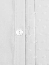 Federa arredo in tessuto Plumetti bianco Aloide 2 pz, Bianco, Larg. 50 x Lung. 80 cm