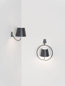 Petite suspension LED Poldina, intensité lumineuse variable, Aluminium, enduit, Anthracite, mat, Ø 20 x haut. 20 cm