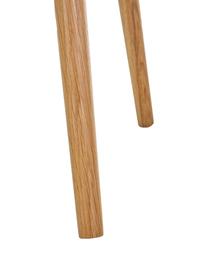 Sedia imbottita con braccioli Emilia, Rivestimento: poliestere, Gambe: legno di quercia, trattat, Tessuto antracite, gambe in rovere, Larg. 57 x Prof. 59 cm