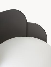 Ręcznie wykonana lampa stołowa Blom, Stelaż: metal powlekany, Biały, antracytowy, Ø 15 x 24 cm