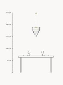 Kronleuchter Gracja, Lampenschirm: Glas, Baldachin: Metall, Transparent, Goldfarben, Ø 39 x H 42 cm