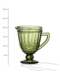 Decanter Florie in groen in landelijke stijl, 300 ml, Glas, Groen, B 20 x H 20 cm, 300 ml