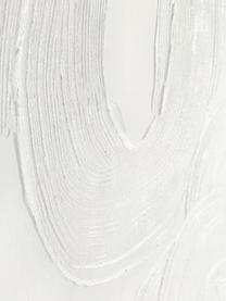 Quadro su tela Texture, Immagine: fibre di lino, Retro: legno di pino, Bianco, Larg. 90 x Alt. 120 cm