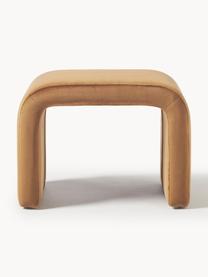 Tabouret en velours Penelope, Velours nougat, larg. 61 x haut. 46 cm