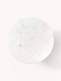 Tavolo rotondo con piano in marmo Nelly, Ø 115 cm, Bianco marmorizzato, legno di mango chiaro, Ø 115 cm