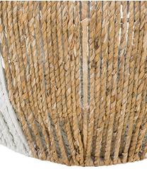 Taburete de exterior Ainhoa, Interior: metal, fibras de densidad, Beige, blanco, Ø 48 x Al 50 cm