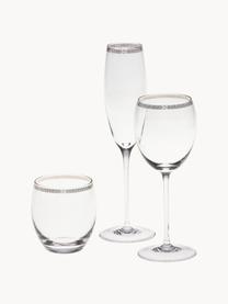 Bicchieri per acqua di cristallo con decoro oro Dvorak 6 pz., Trasparente, oro, Ø 8 x Alt. 9 cm
