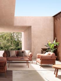 Sofa ogrodowa Sierra (2-osobowa), Tapicerka: 100% polipropylen, Stelaż: aluminium malowane proszk, Tkanina w odcieniu terakoty, S 183 x G 80 cm