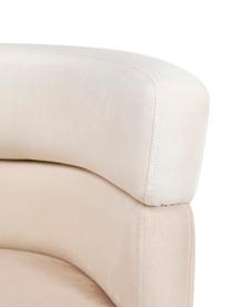 Fotel z aksamitu w stylu retro Sandwich, Tapicerka: aksamit poliestrowy, Nogi: metal powlekany, Beżowy aksamit, S 65 x G 64 cm