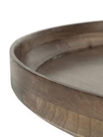 Runder Couchtisch Bowl aus Mangoholz, Tischplatte: Mangoholz, lackiert, Beine: Stahl, pulverbeschichtet, Mangoholz, dunkel lackiert, Ø 75 x H 38 cm