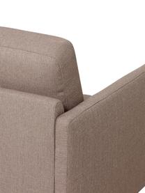 Chaise longue Fluente, Bekleding: 100% polyester. Met 35.00, Frame: massief grenenhout, FSC-g, Poten: gepoedercoat metaal., Geweven stof taupe, B 202 x D 85 cm, rugleuning links