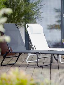 Gartenliege Fiam, Gestell: Aluminium, Bezug: Polyester, Anthrazit, Schwarz, L 190 x B 58 cm