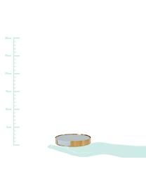 Komplet podstawek Oka, 7 elem., Odcienie mosiądzu, niebieski, Ø 9 x W 1 cm