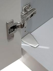 Drehtürenschrank Monaco, 5-türig, Korpus: Holzwerkstoff, foliert, Griffe: Metall, beschichtet, Hellbeige, B 246 x H 216 cm