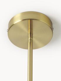 Grote hanglamp Vivian, Lampenkap: glas, Baldakijn: gecoat metaal, Goudkleurig, Ø 65 x H 88 cm