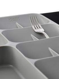 Range-couverts extensible DrawerStore, Polypropylène, Gris foncé, larg. 32 x long. 40 cm