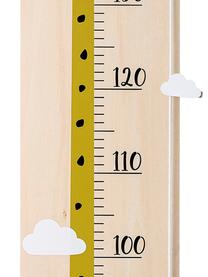 Groeimeter Giraffe, Multiplex, katoen, metaal, Geel, B 20 x H 82 cm