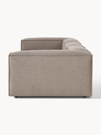 Modulares Sofa Lennon (4-Sitzer), Bezug: 100 % Polyester Der strap, Gestell: Massives Kiefernholz, Spe, Webstoff Taupe, B 327 x T 119 cm