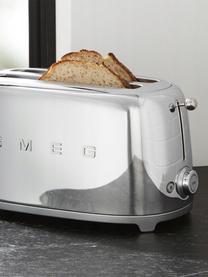 Langschlitztoaster 50's Style, Edelstahl, lackiert, Silberfarben, glänzend, B 41 x T 21 cm