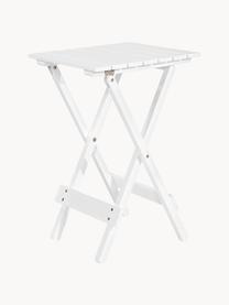 Mesa plegable pequeña de madera logia, Madera de acacia, pintada, Blanco, An 38 x Al 51 cm