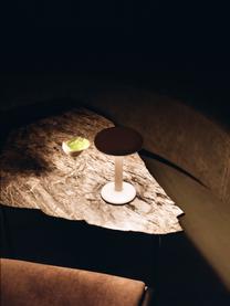 Lampada da tavolo piccola a LED con luce regolabile Gustave, Alluminio rivestito, Bianco opaco, Ø 16 x Alt. 22 cm