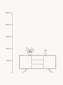 Kleine mobiele LED tafellamp Gustave, dimbaar, Gecoat aluminium, Mat wit, Ø 16 x H 21 cm