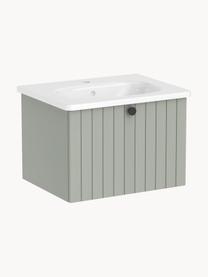 Wastafel met onderkast Emil, B 60 cm, Saliegroen, B 60 x H 42 cm