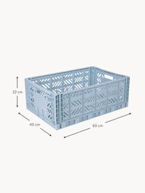 Caja plegable Maxi, 60 cm, Plástico, Gris azulado, An 60 x F 40 cm