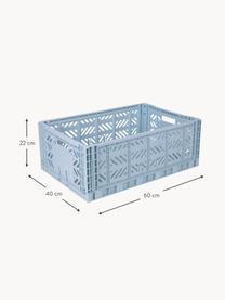 Caisson de rangement pliable Maxi, larg. 60 cm, Plastique, Gris-bleu, larg. 60 x prof. 40 cm