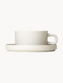 Tazas pequeñas Pilar, 2 uds., Cerámica, Beige claro, Ø 9 x Al 5 cm, 170 ml