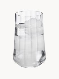 Kristalglazen waterglazen Bernadotte met groefstructuur, 6 stuks, Kristalglas, Transparant, Ø 8 x H 12 cm, 380 ml