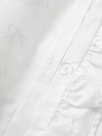 Katoenen perkale kussenhoes Leire, Weeftechniek: perkal Draaddichtheid 180, Wit, grijs, B 60 x L 70 cm
