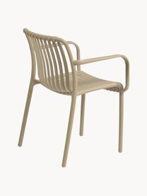 Chaise de jardin à accoudoirs Isabellini, Plastique, Beige, larg. 54 x prof. 49 cm