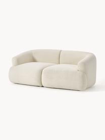 Modulares Teddy-Sofa Sofia (2-Sitzer), Bezug: Teddy (100 % Polypropylen, Gestell: Fichtenholz, Spanplatte, , Füße: Kunststoff Das in diesem , Teddy Off White, B 190 x T 103 cm