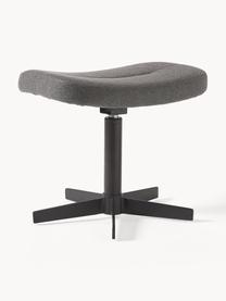 Tabouret rembourré pivotant Wing, Tissu anthracite, noir, larg. 50 x haut. 41 cm