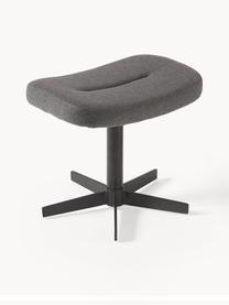 Tabouret rembourré pivotant Wing, Tissu anthracite, noir, larg. 50 x haut. 41 cm