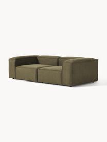 Modulares Sofa Lennon (3-Sitzer), Bezug: 100 % Polyester Der strap, Gestell: Massives Kiefernholz, Spe, Webstoff Olivgrün, B 238 x T 119 cm