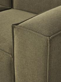 Modulares Sofa Lennon (3-Sitzer), Bezug: 100 % Polyester Der strap, Gestell: Massives Kiefernholz, Spe, Füße: Kunststoff Dieses Produkt, Webstoff Olivgrün, B 238 x T 119 cm