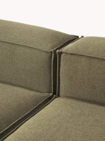 Modulares Sofa Lennon (3-Sitzer), Bezug: 100 % Polyester Der strap, Gestell: Massives Kiefernholz, Spe, Webstoff Olivgrün, B 238 x T 119 cm