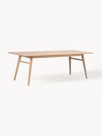 Table extensible en bois de chêne Nevis, 220 - 265 x 90 cm, Bois de chêne, larg. 220 x prof. 90 cm