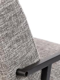 Loungefauteuil Wakasan in grijs, Bekleding: polyester, Frame: gepoedercoat metaal, Geweven stof grijs, B 61 x D 81 cm
