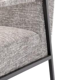 Fauteuil lounge gris Wakasan, Tissu gris