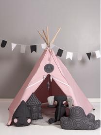 Tipi pour enfant en coton bio Hippie, 100 % coton bio, Rose, larg. 135 x haut. 135 cm